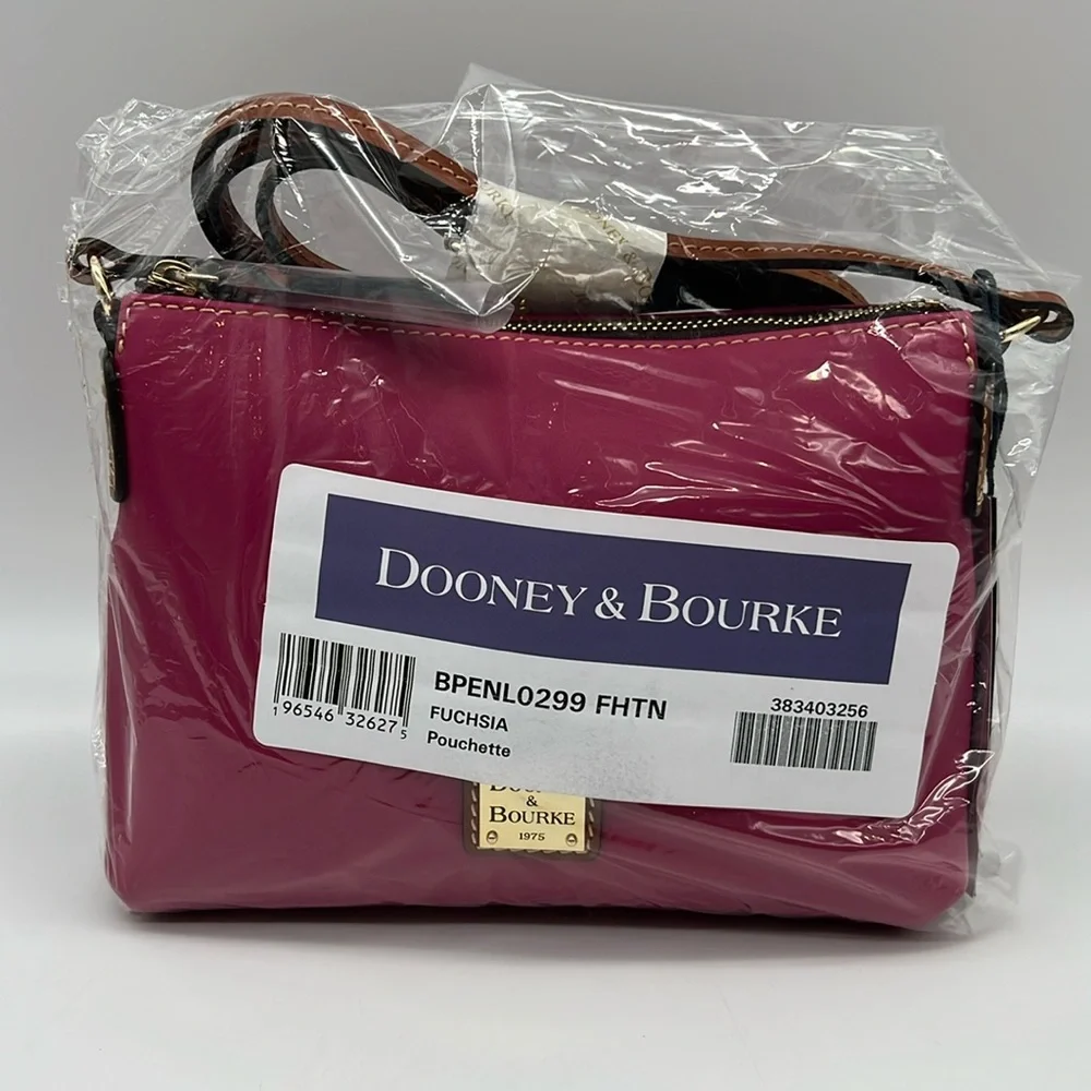Dooney & Bourke Penrose Leather Pouchette Fuschia Pink